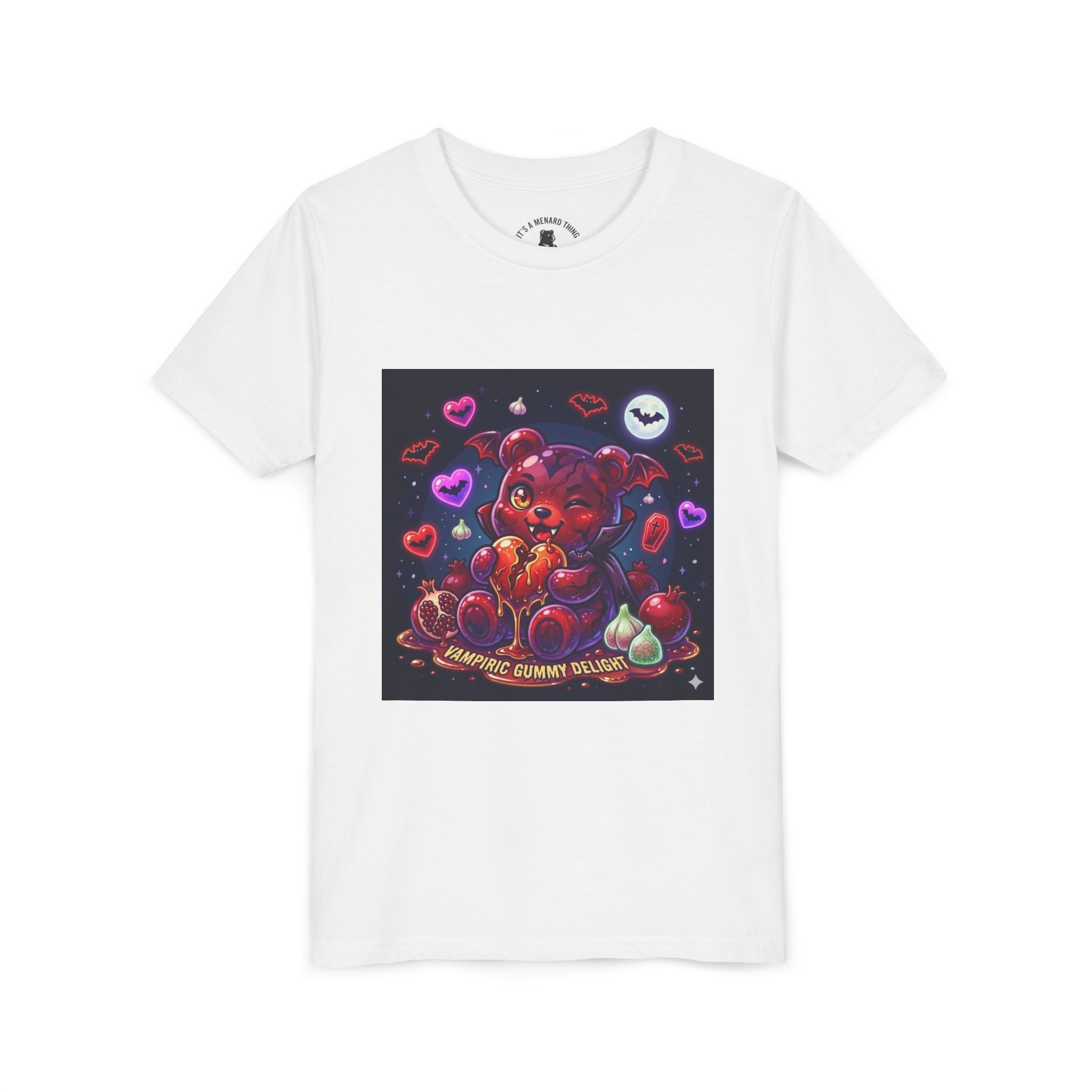 Halloween Vampire Gooey Gummy Bear - Cute Goth Heart Graphic Shirt