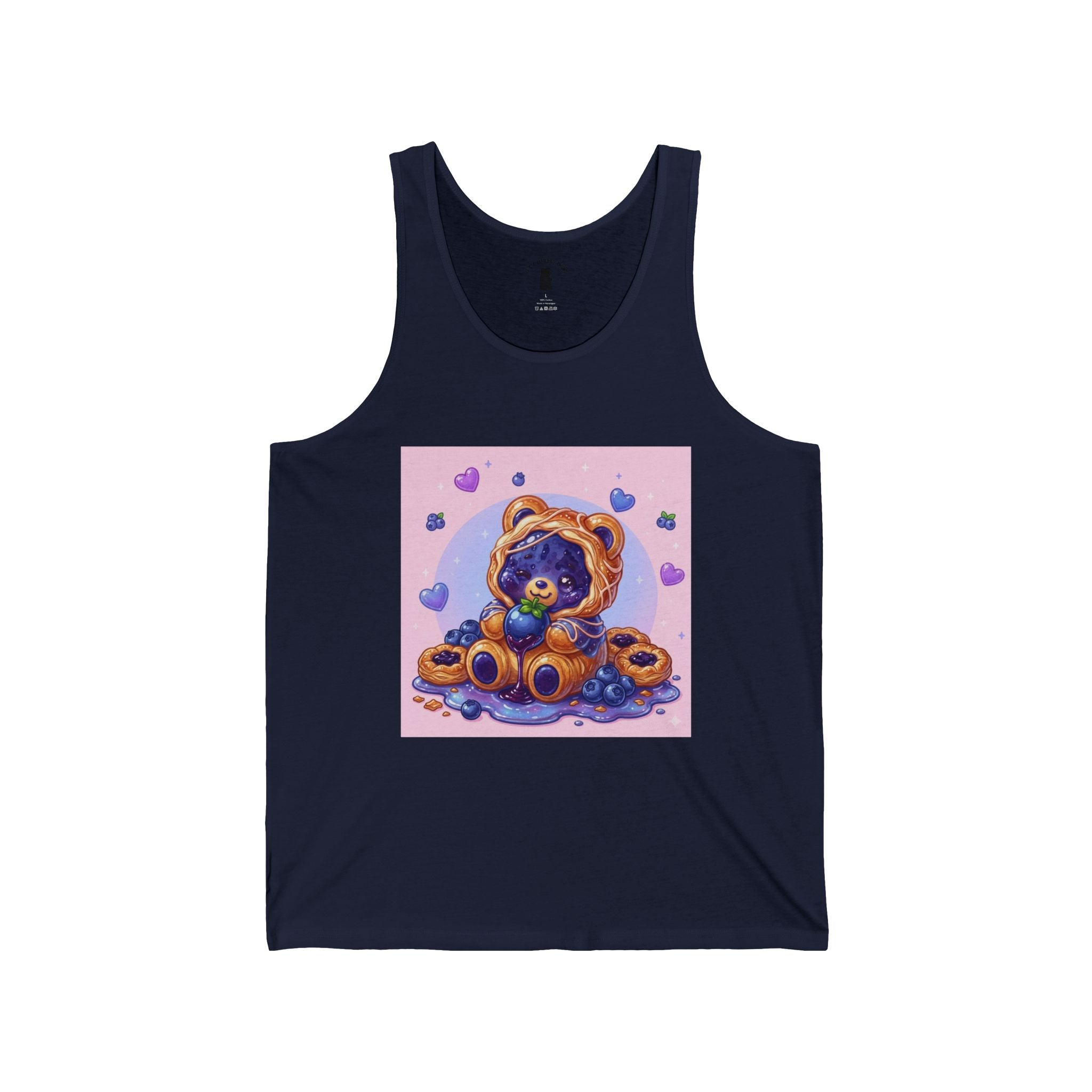 Blueberry Danish, Special Puff Pastry PJ Gooey Gummy Bear— Kawaii Graphic Tank Top