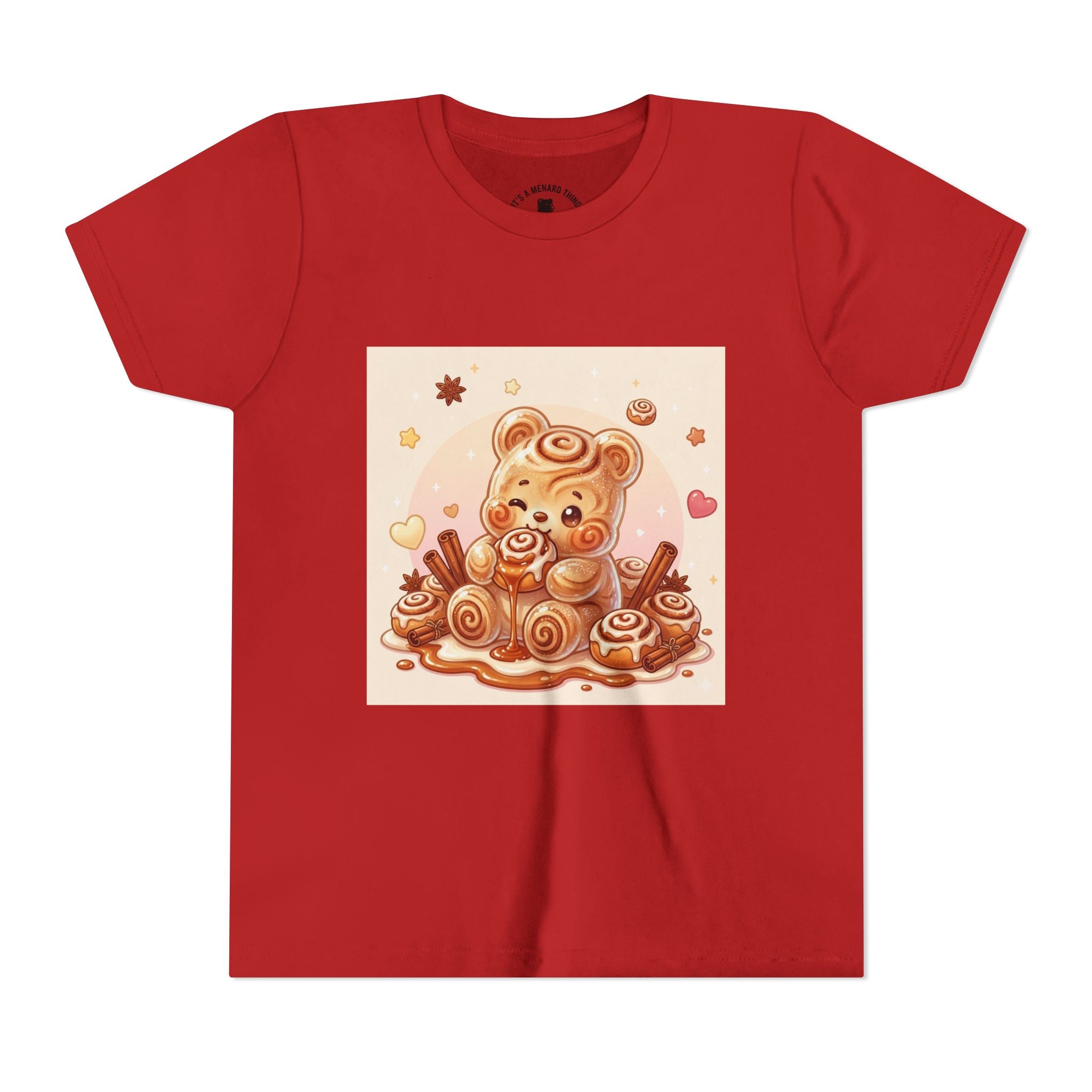 Cinnamon Swirl & Frosting Gooey Gummy Bear Graphic Youth T‑Shirt