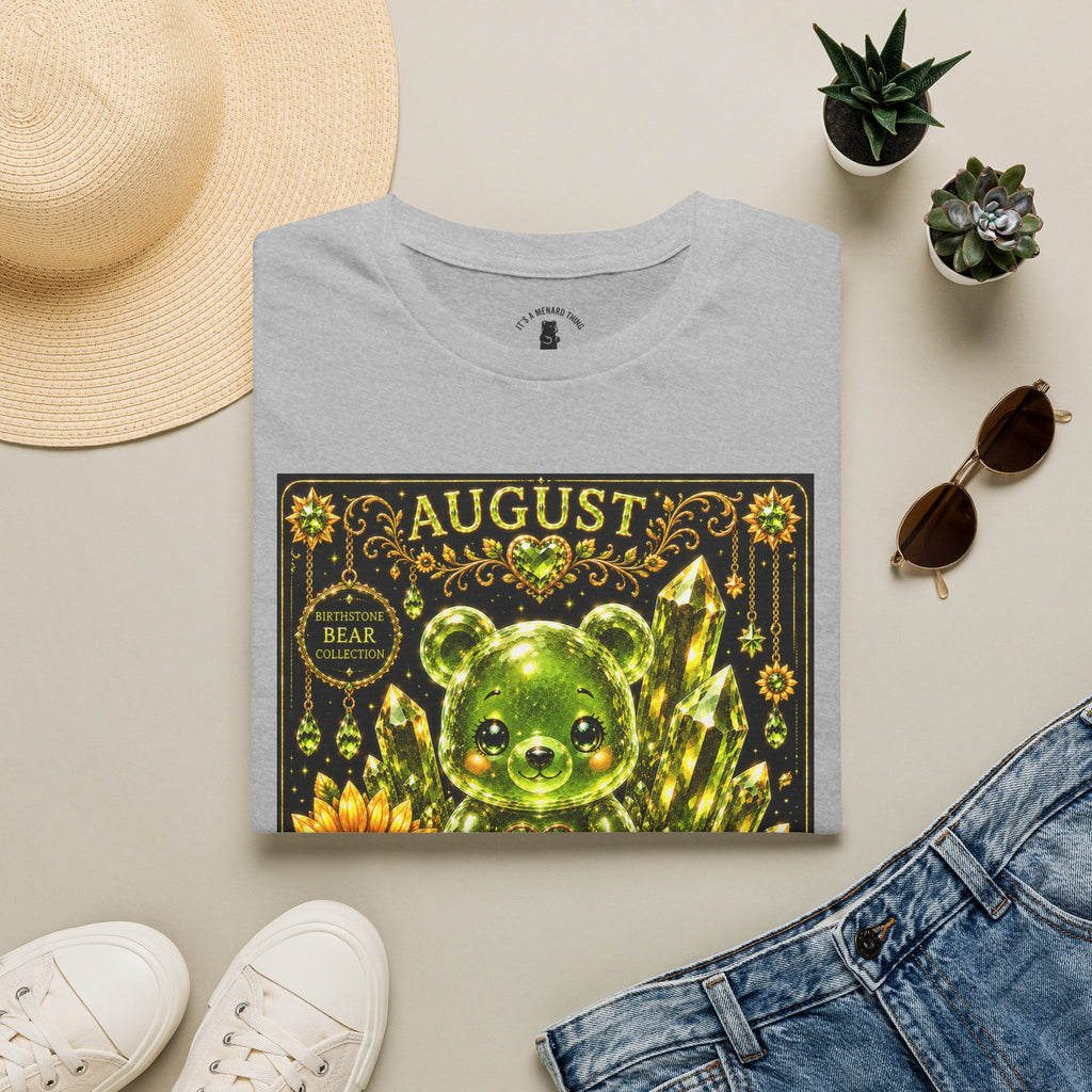 August Peridot Birthstone Oozy Bear Addition- Graphic Shirt