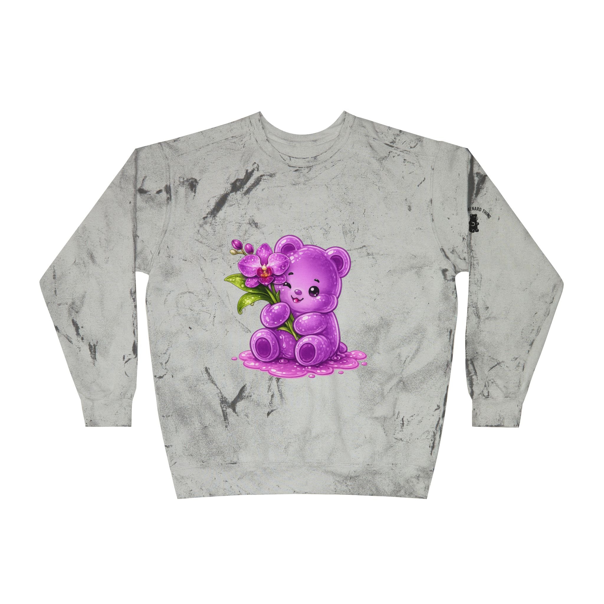 Orchid Bloom, Purple Special Gooey Gummy Bear- Kawaii Graphic Sweatshirt