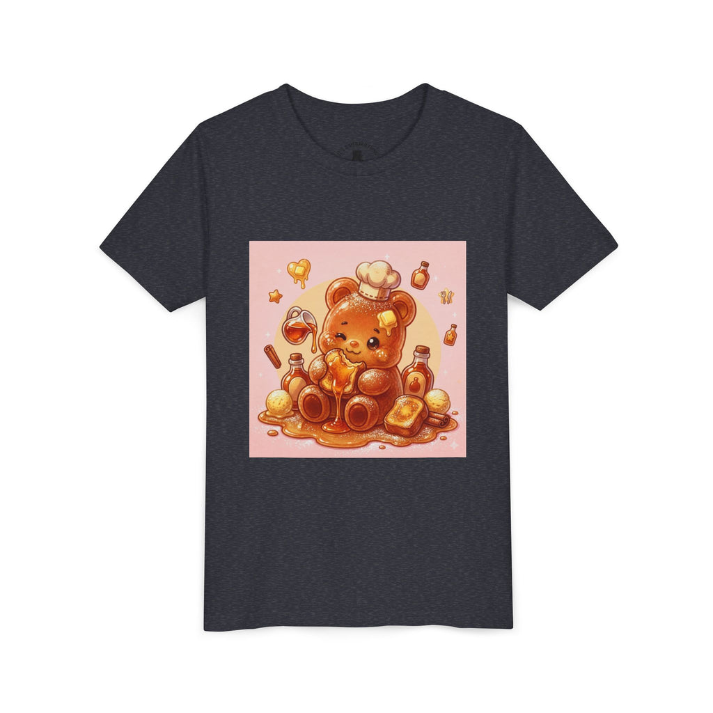 Kids Thick French Toast Gooey Gummy Chef Bear Graphic T-Shirt
