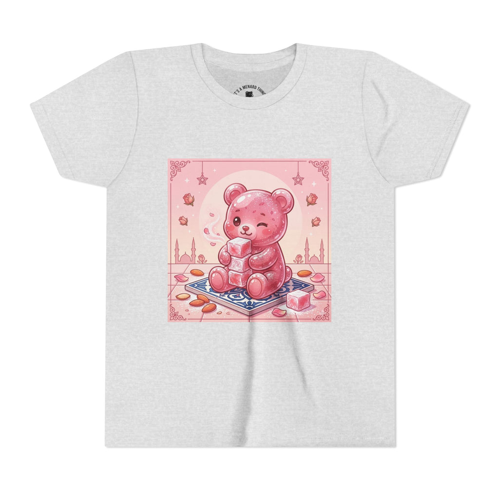 Turkish Delight Rose Water Gooey Gummy Bear- Illustration Youth T-Shirt
