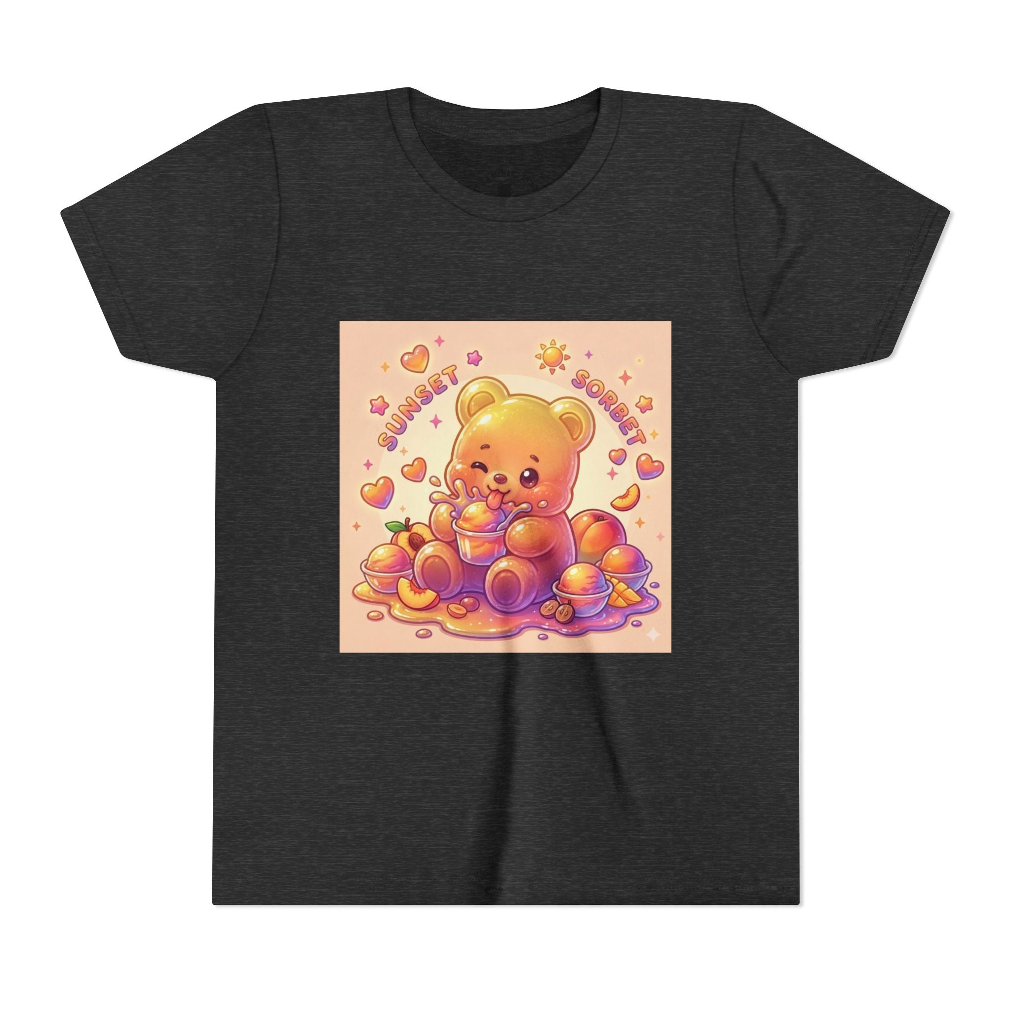 Sunny Peach Sorbet Gooey Gummy Bear Kids Graphic Shirt