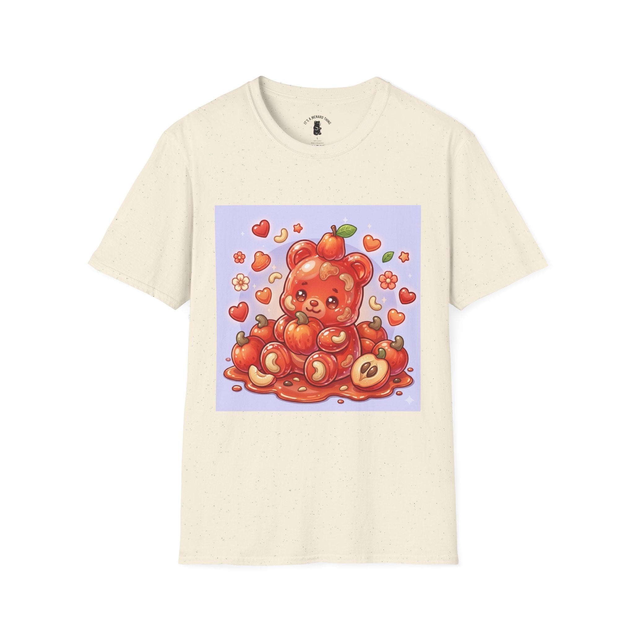 Scrumptious Cashew Apple, Oozy Gummy Bear Friend — Kawaii Graphic Shirt
