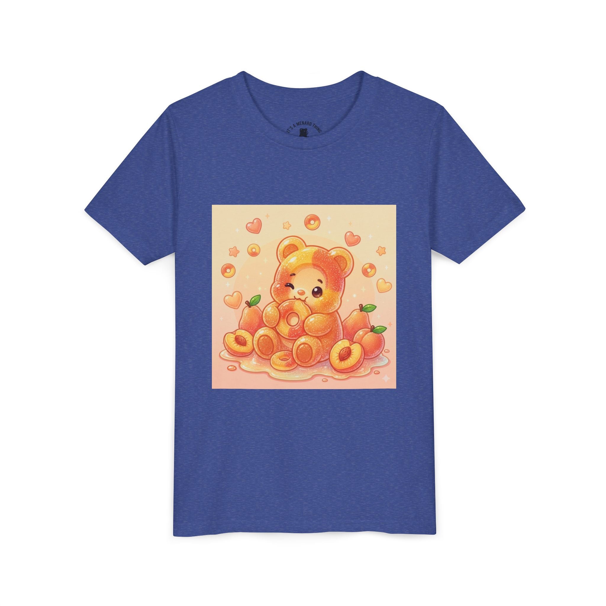 Peach Ring Gooey Gummy Bear Kids Short Sleeve Shirt