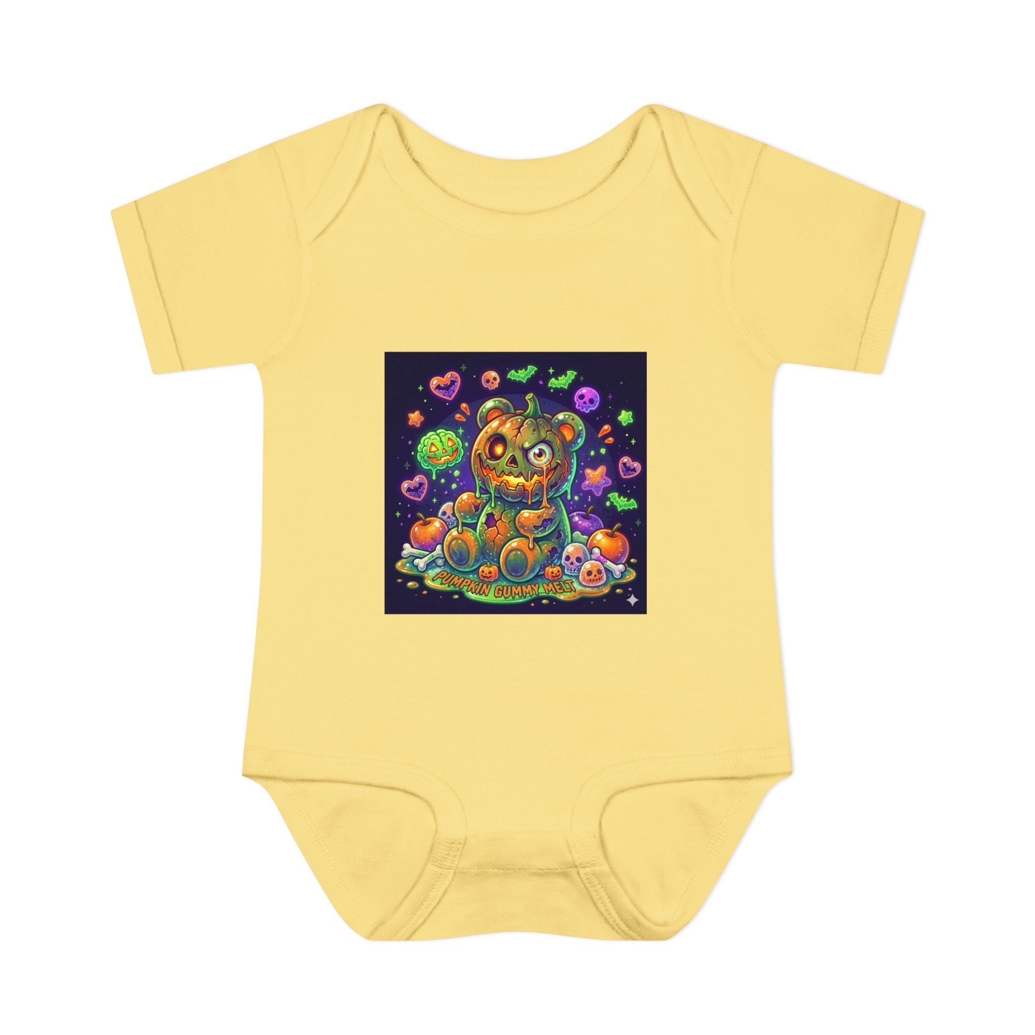 Halloween Pumpkin Head Gooey Gummy Bear - Infant Onesie