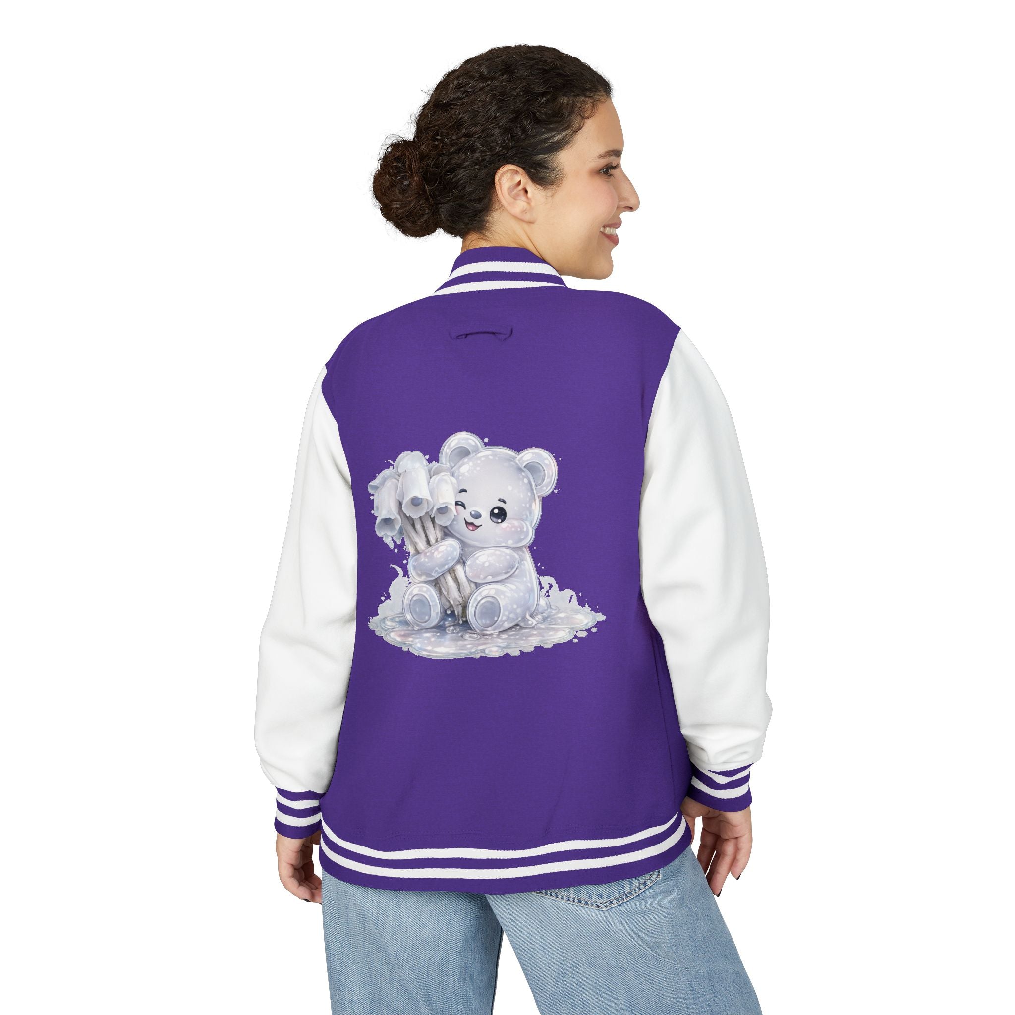 White Ghost Pipe Custer, Oozy Bears Mushroom Special- Letterman Graphic Jacket