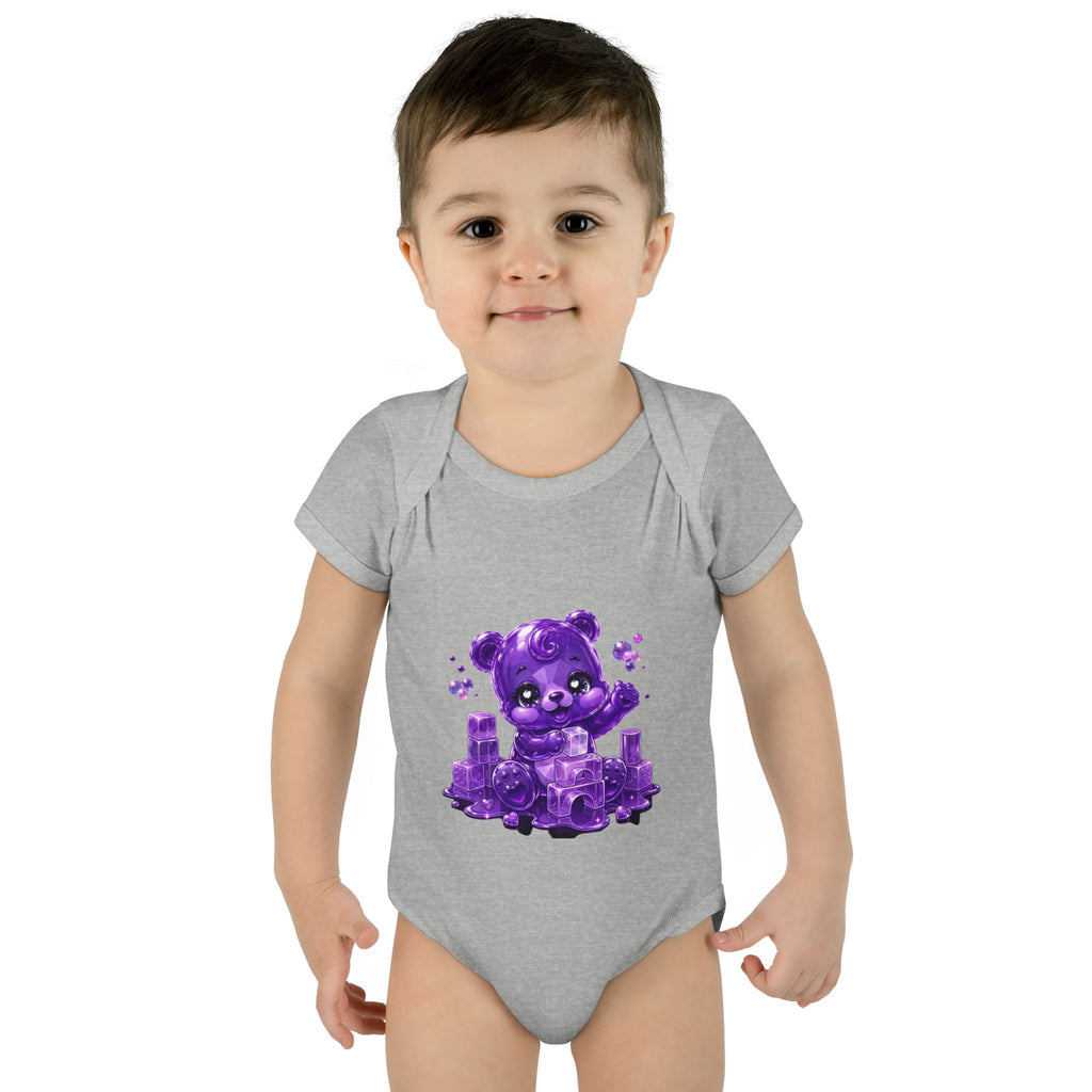 Play Time, Purple Crystal Baby Oozy Bear Gummy Cutie Addition- Graphic Onesie