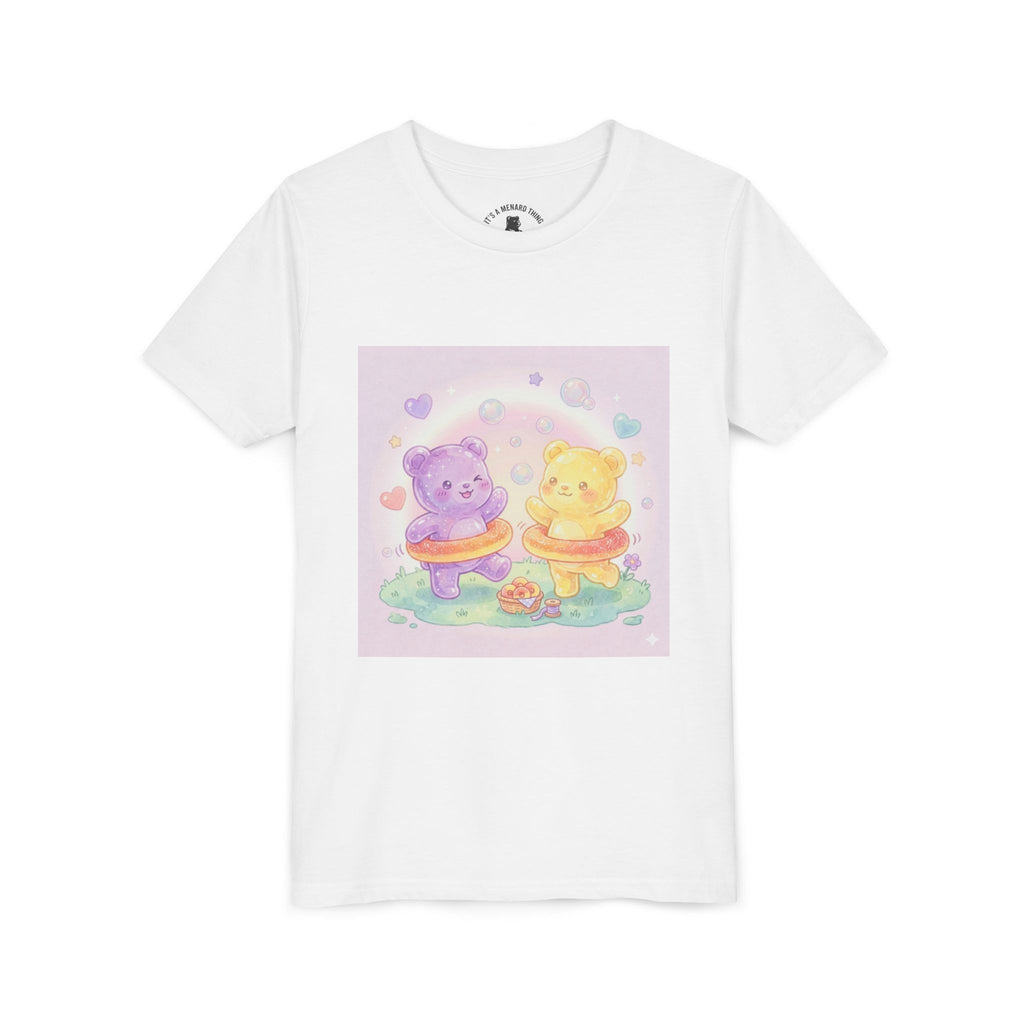 Friendship Peach ring Hula-Hoop Gooey Gummies- Graphic Kids T-Shirt