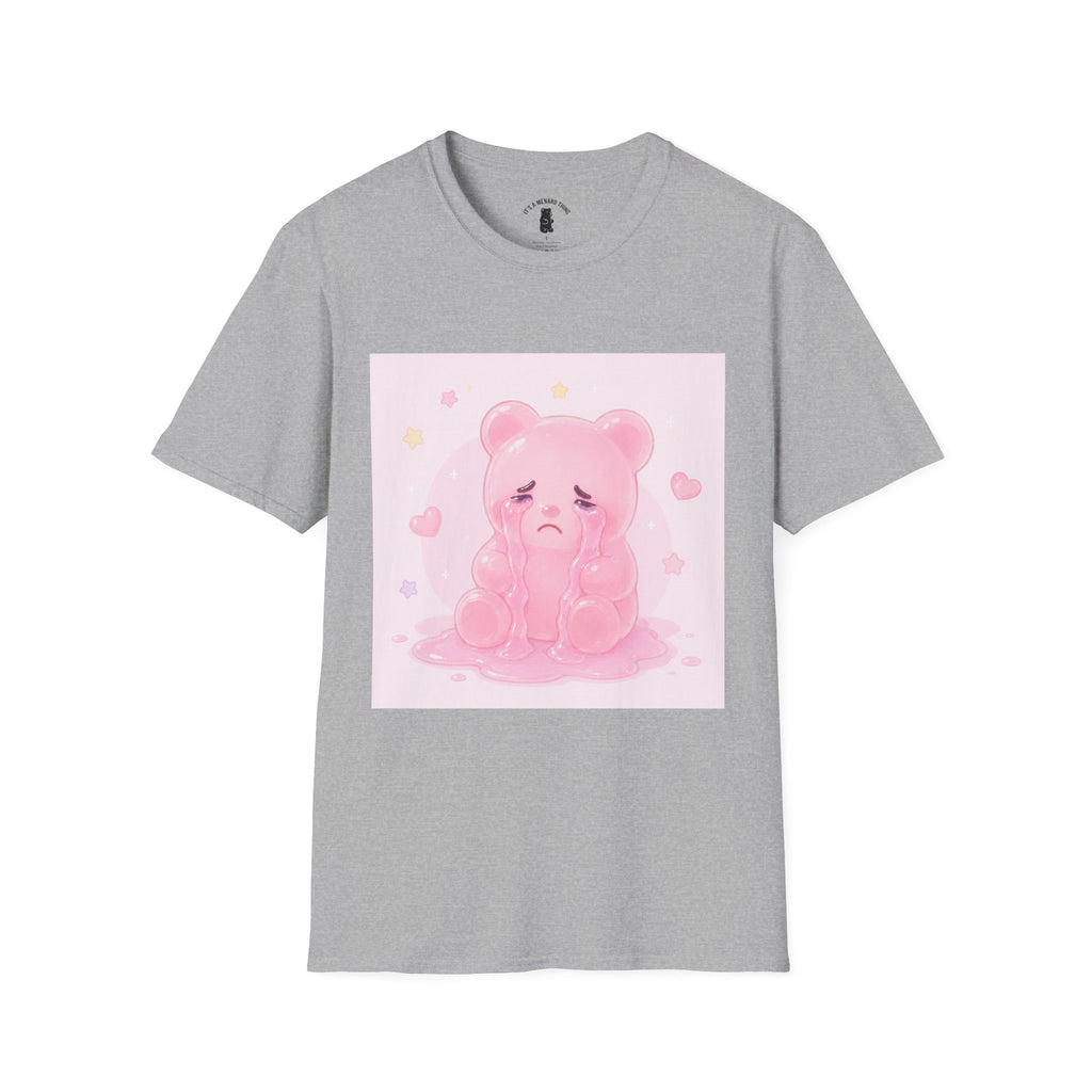 Crying Pink Gooey Gummy Bear- Graphic Tee