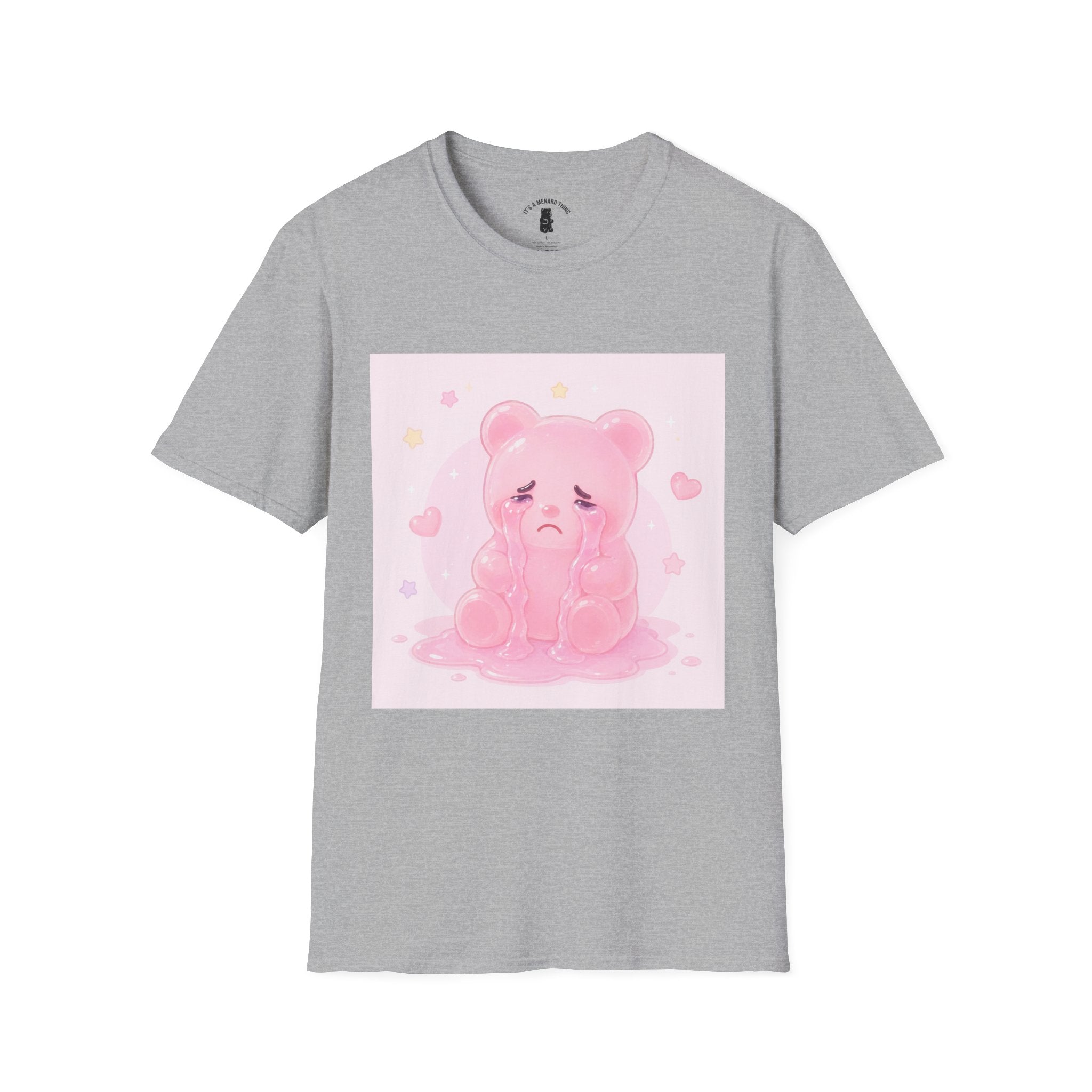 Crying Pink Gooey Gummy Bear- Graphic Tee