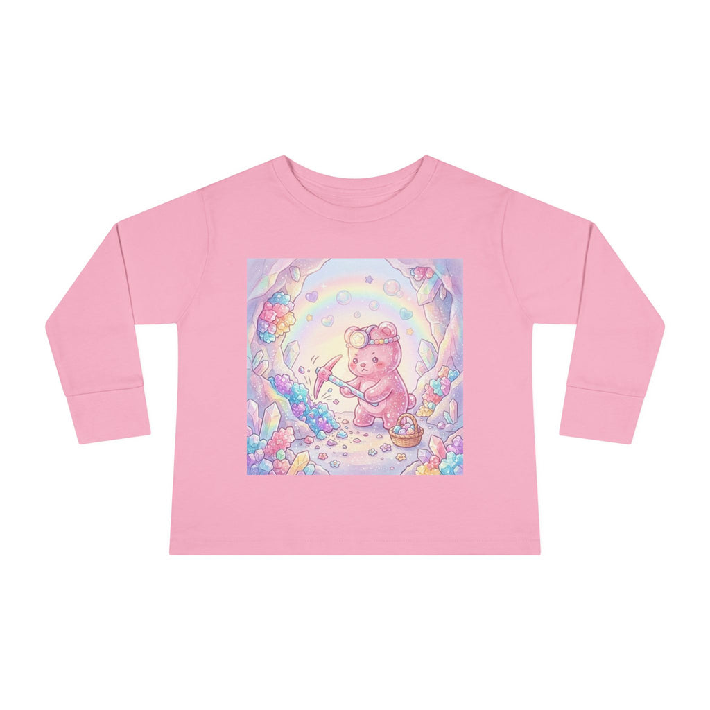 Rock Candy Minor, Pink Oozy Bear Gummy Friend- Graphic Long Sleeve Shirt
