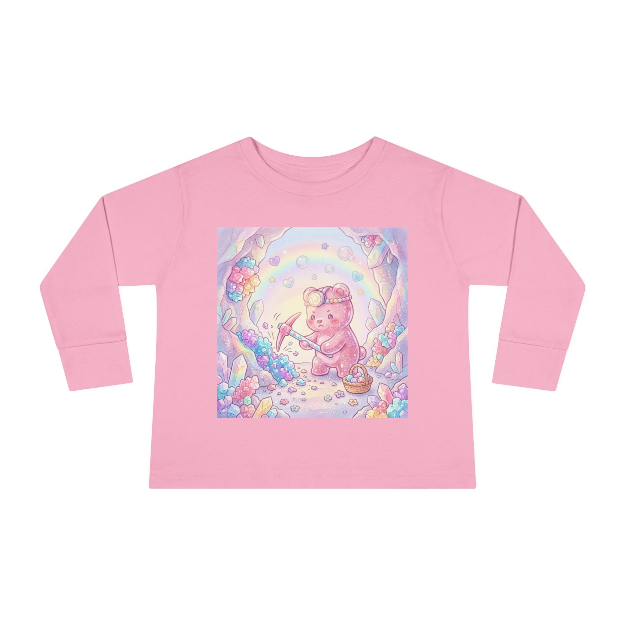 Rock Candy Minor, Pink Oozy Bear Gummy Friend- Graphic Long Sleeve Shirt