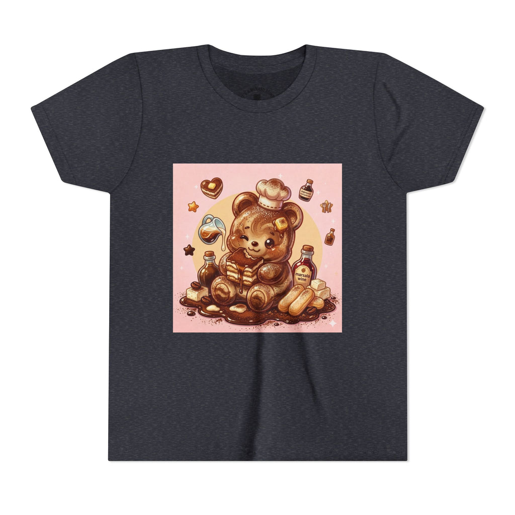 Tiramisu Gooey Gummy Chef Bear Graphic Youth T-Shirt