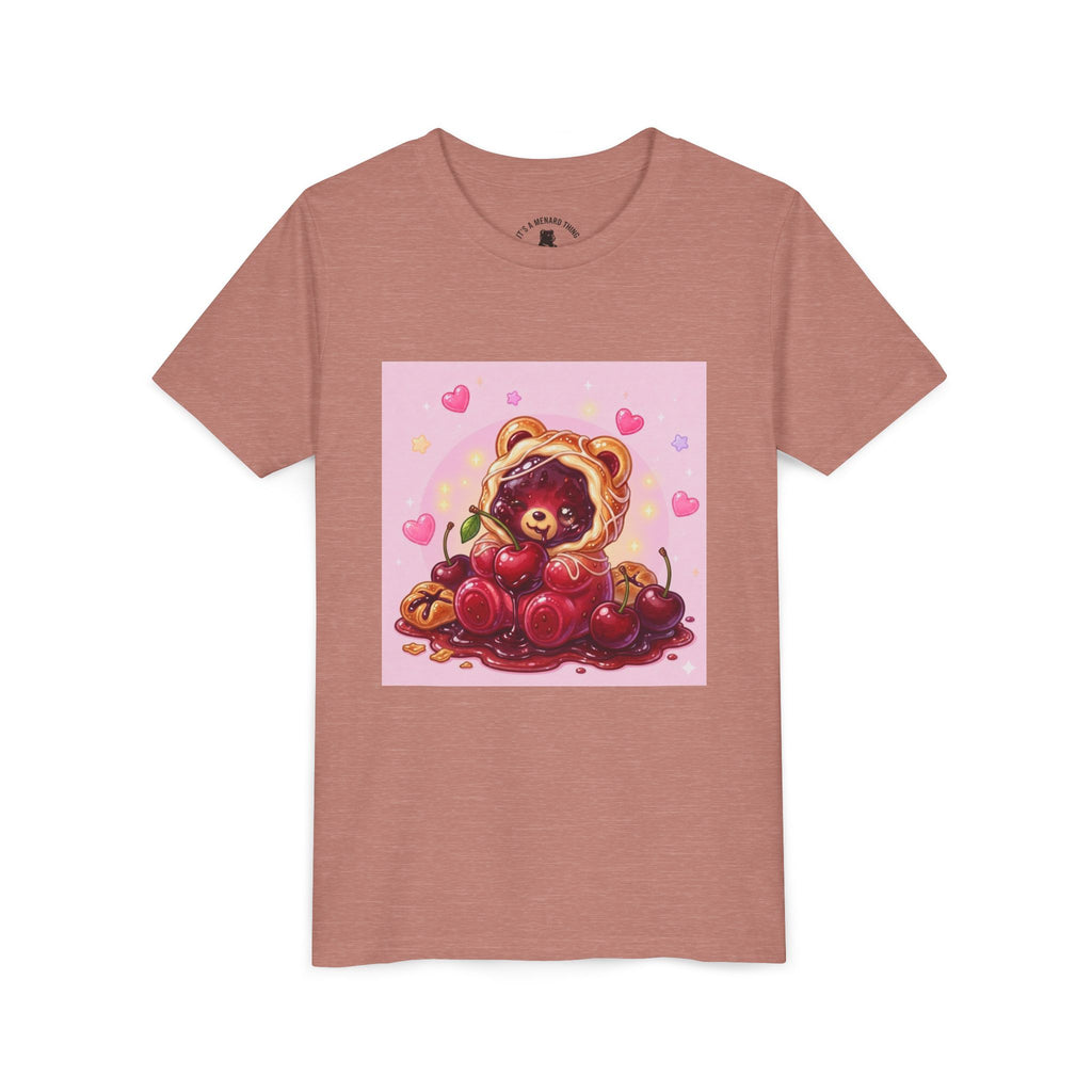 Cherry Danish Gooey Gummy Bear Graphic Youth T-Shirt
