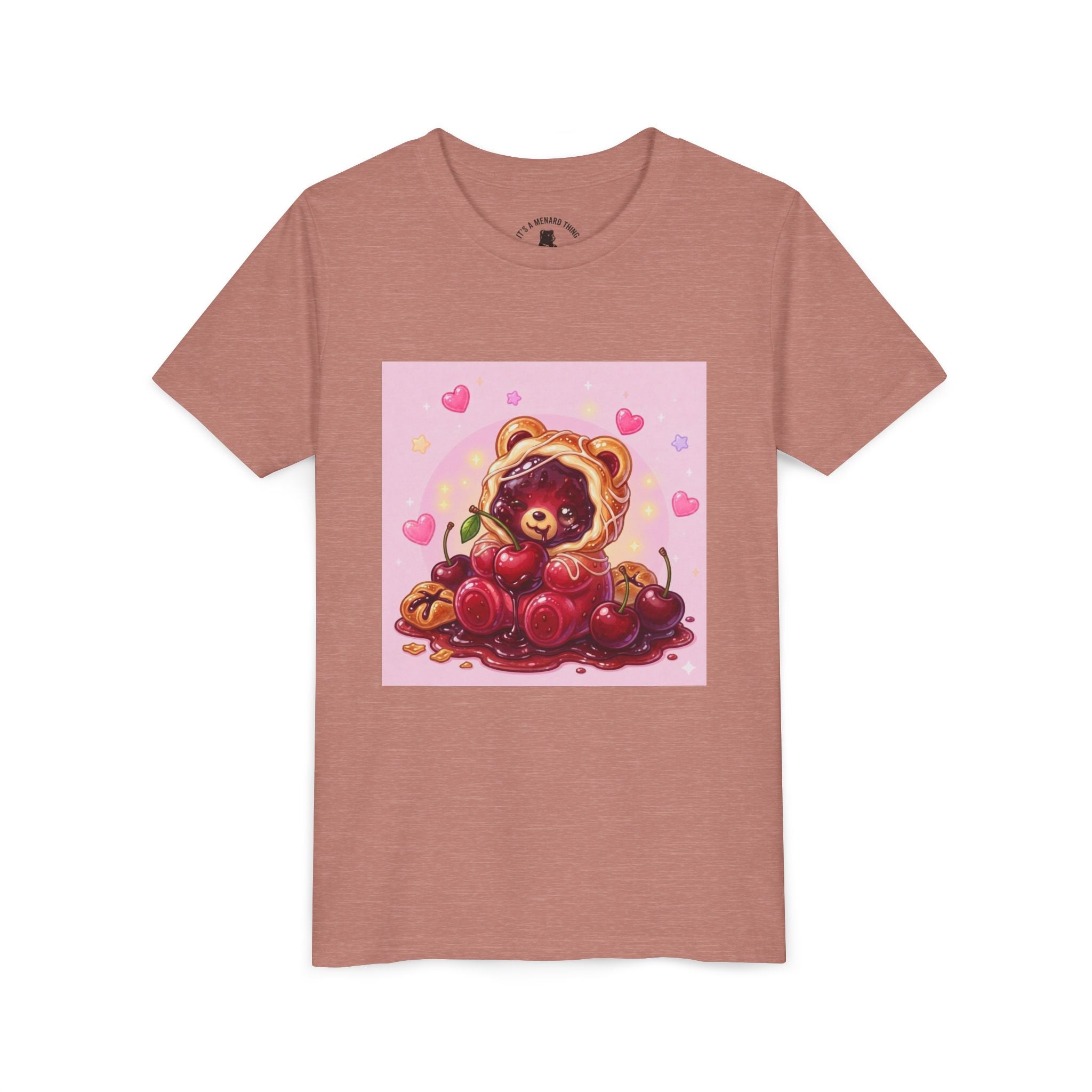 Cherry Danish Gooey Gummy Bear Graphic Youth T-Shirt