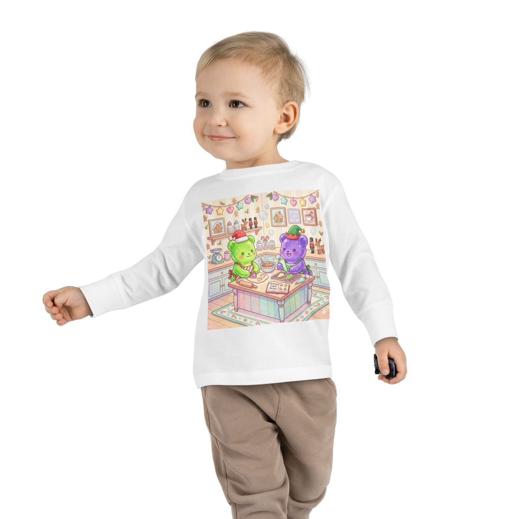 Little Holiday Bakers, Oozy Bear Gummy Friends- Graphic Long Sleeve Shirt