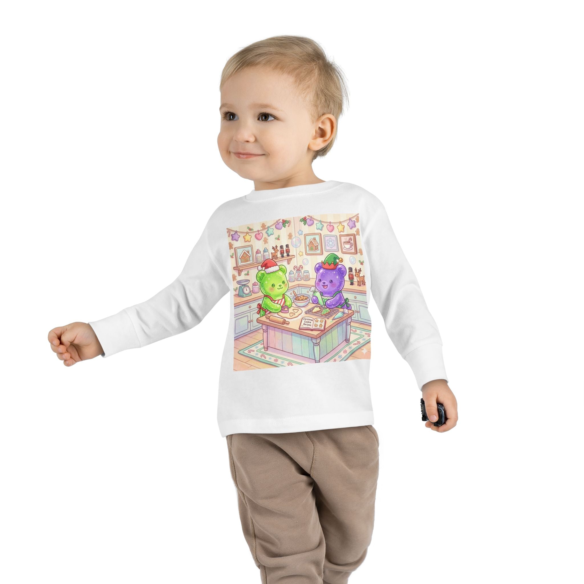 Little Holiday Bakers, Oozy Bear Gummy Friends- Graphic Long Sleeve Shirt
