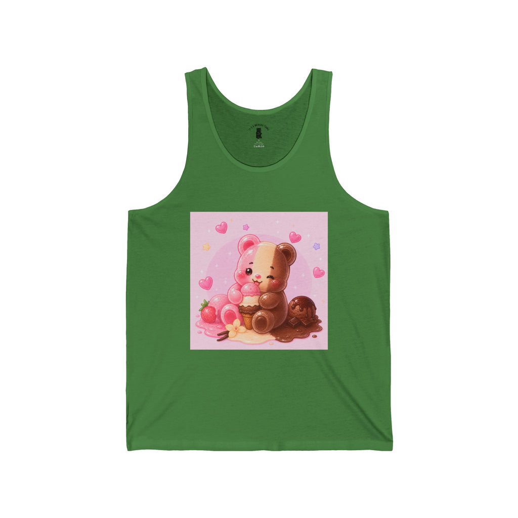 Neapolitan Ice Cream, Gooey Gummy Friend – Kawaii Design Tank Top