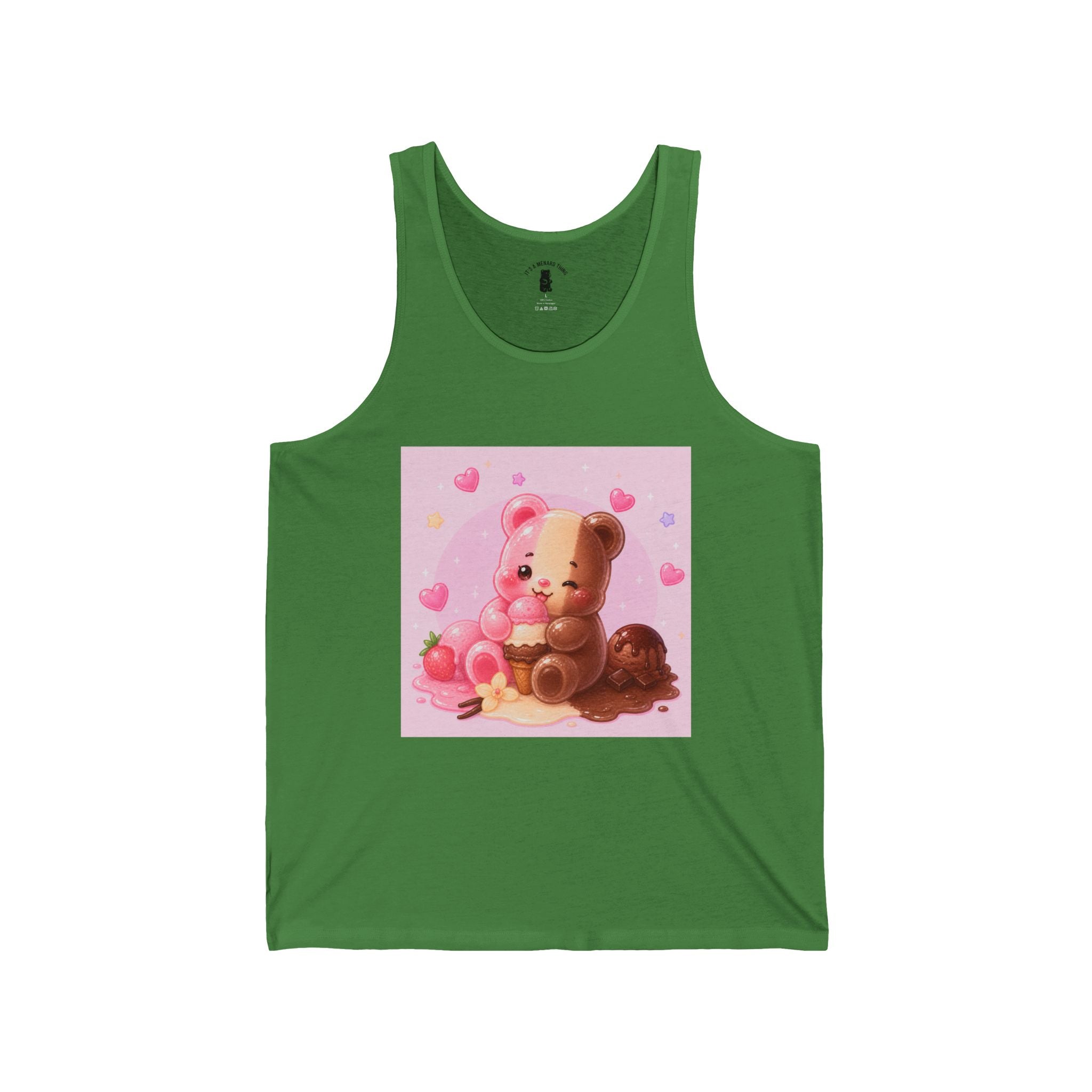 Neapolitan Ice Cream, Gooey Gummy Friend – Kawaii Design Tank Top