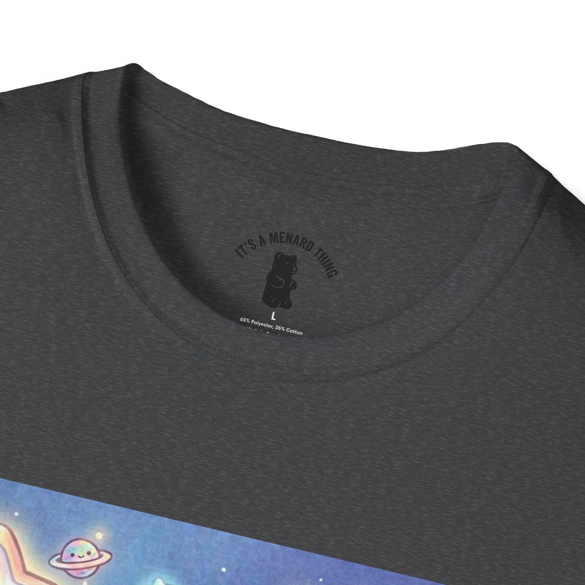 Look Upon Saturn, Purple Crystal Gooey Gummy Bear — Kawaii Graphic T-Shirt