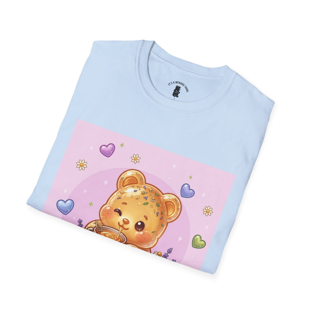 Cute Honey Herbal Tea Gooey Gummy Bear — Kawaii Graphic T-Shirt