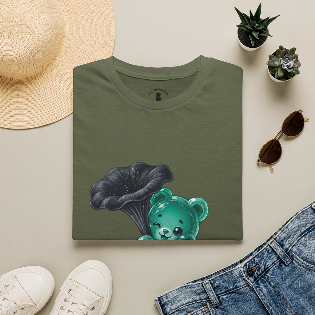 Black Trumpet Mushroom, Teal Special Oozy Bear Gummy Special- Graphic Shirt
