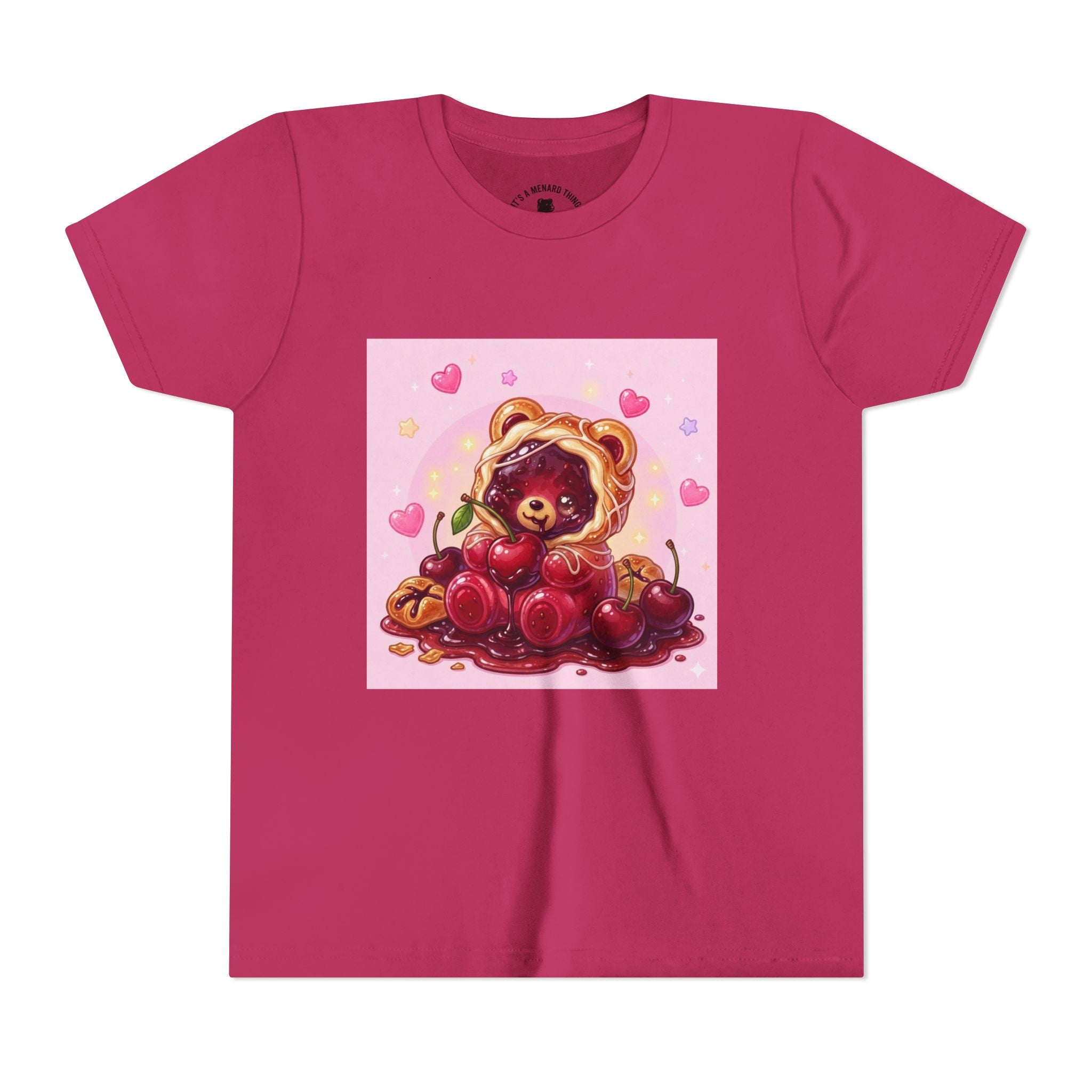 Cherry Danish Gooey Gummy Bear Graphic Youth T-Shirt