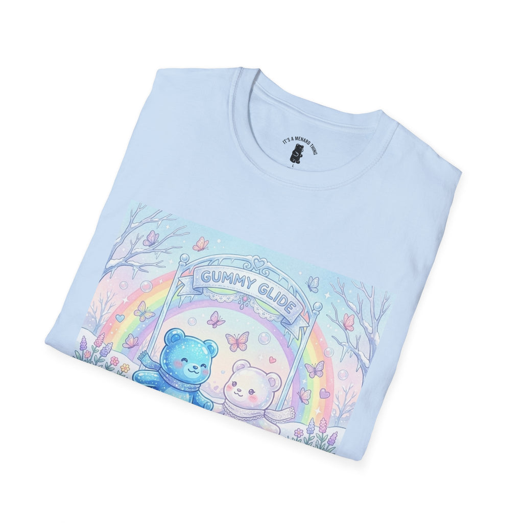 Ice Skating Romantic Adventure, Dou Gooey Gummy Bears— Kawaii Graphic T-Shirt