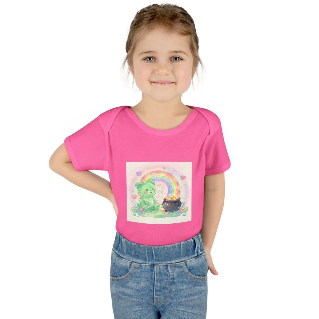 Rainbow Gooey Gummy Bear Found Inner Treasure – Cute St. Patrick’s Day Luck Baby Onesie