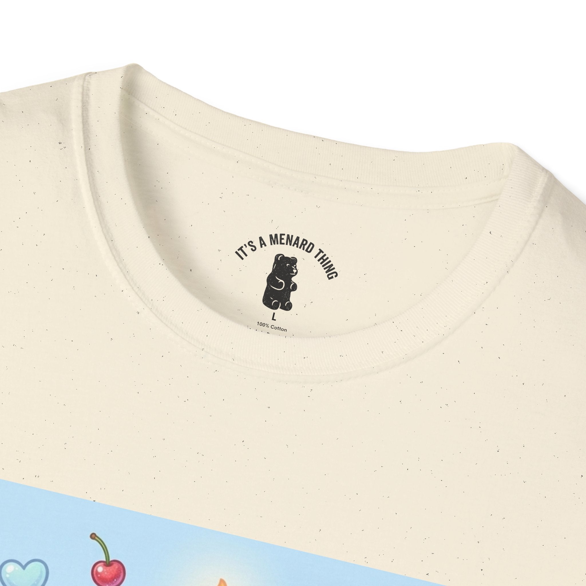 Cute Angel Food Cake, White Gooey Gummy Bear — Kawaii Graphic Tee