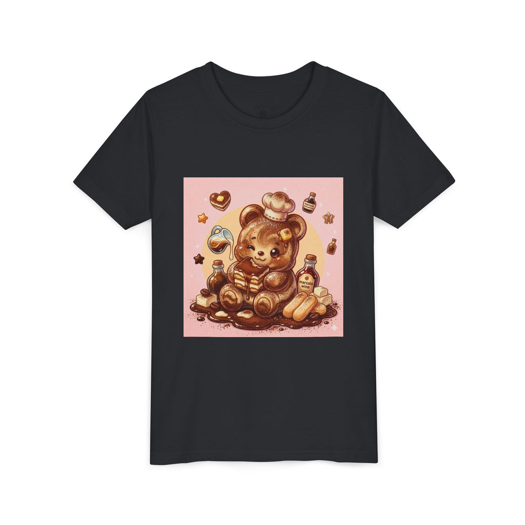 Tiramisu Gooey Gummy Chef Bear Graphic Youth T-Shirt