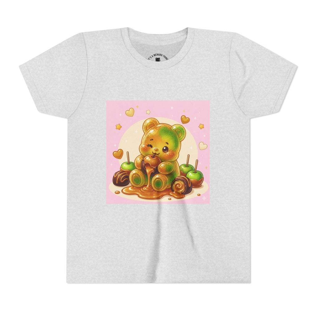Caramel Apple Gooey Gummy Bear Graphic Kids T-Shirt