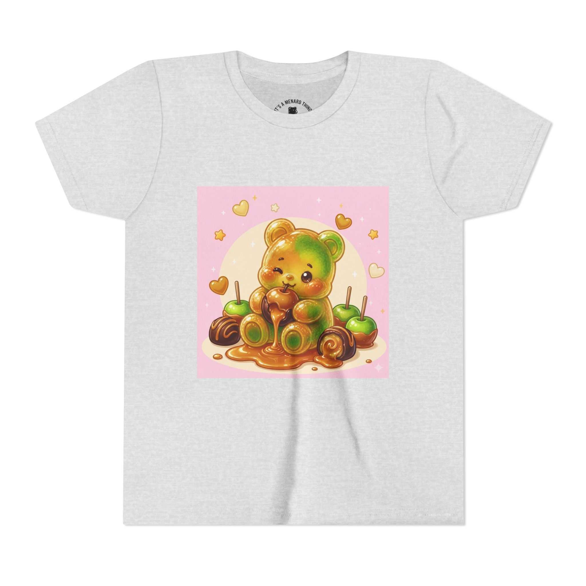 Caramel Apple Gooey Gummy Bear Graphic Kids T-Shirt