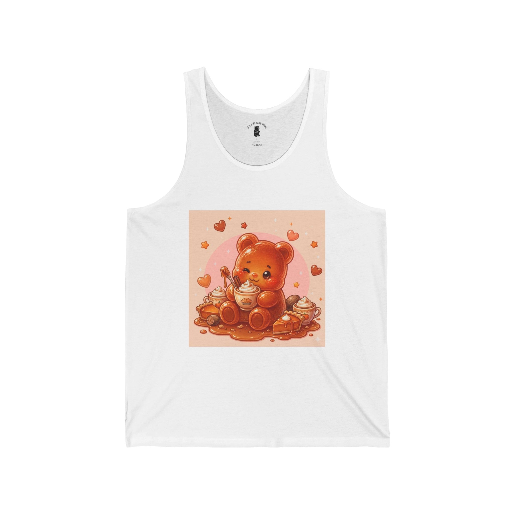 Pumpkin Pie &  Spiced Latte, Orange Gooey Gummy Bear — Kawaii Graphic Tank Top