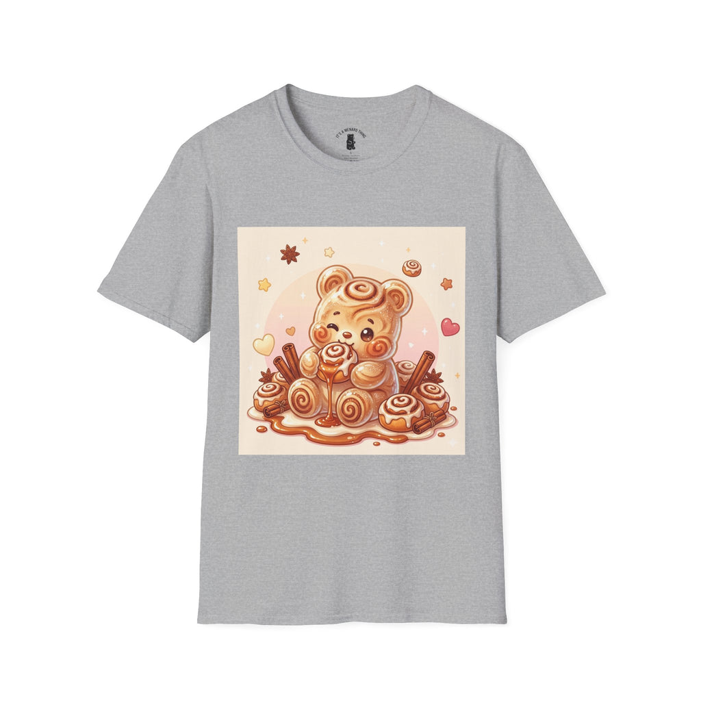 Warm Fresh Baked Cinnamon Rolls, Frosted Gooey Gummy Bears — Cute Cozy Graphic Tee