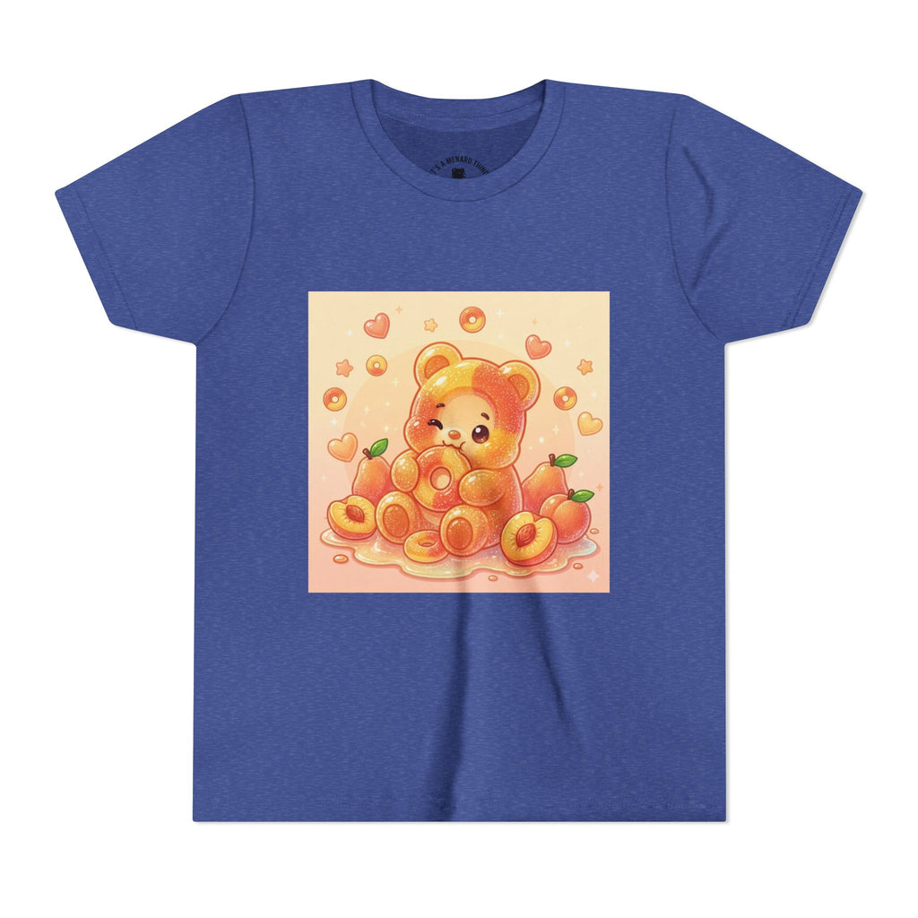 Peach Ring Gooey Gummy Bear Kids Short Sleeve Shirt