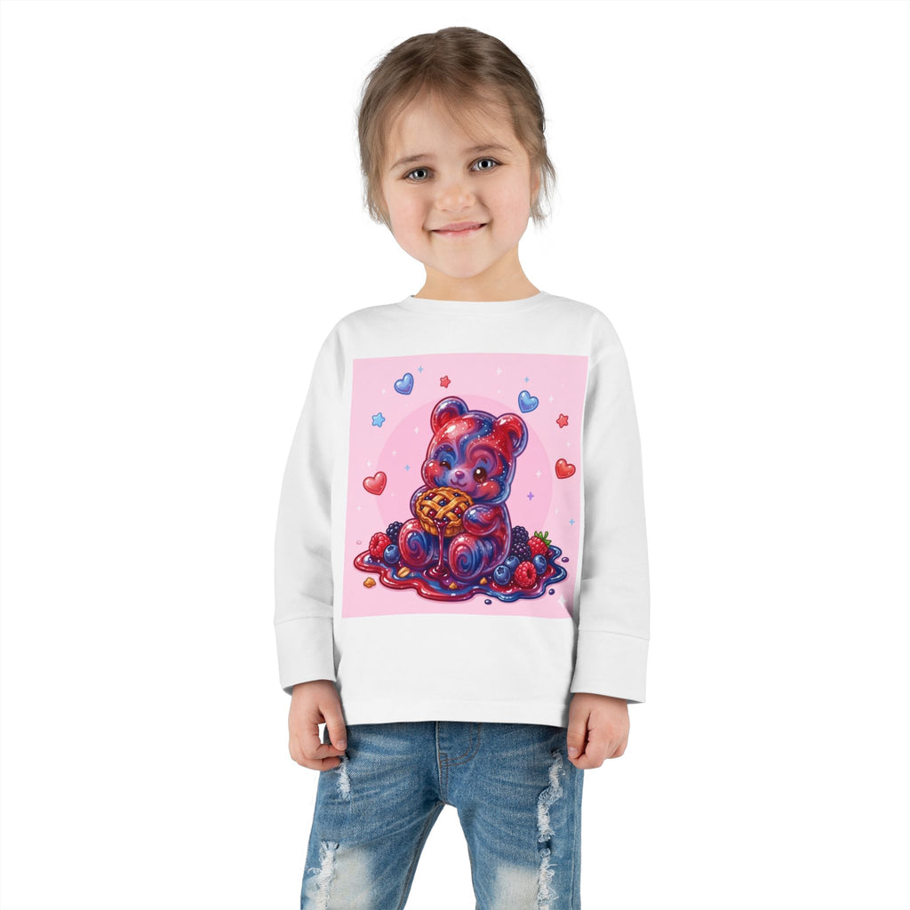 Mixed Berry Pie, Oozy Bear Gummy Friend Special- Kids Graphic Long Sleeve Shirt