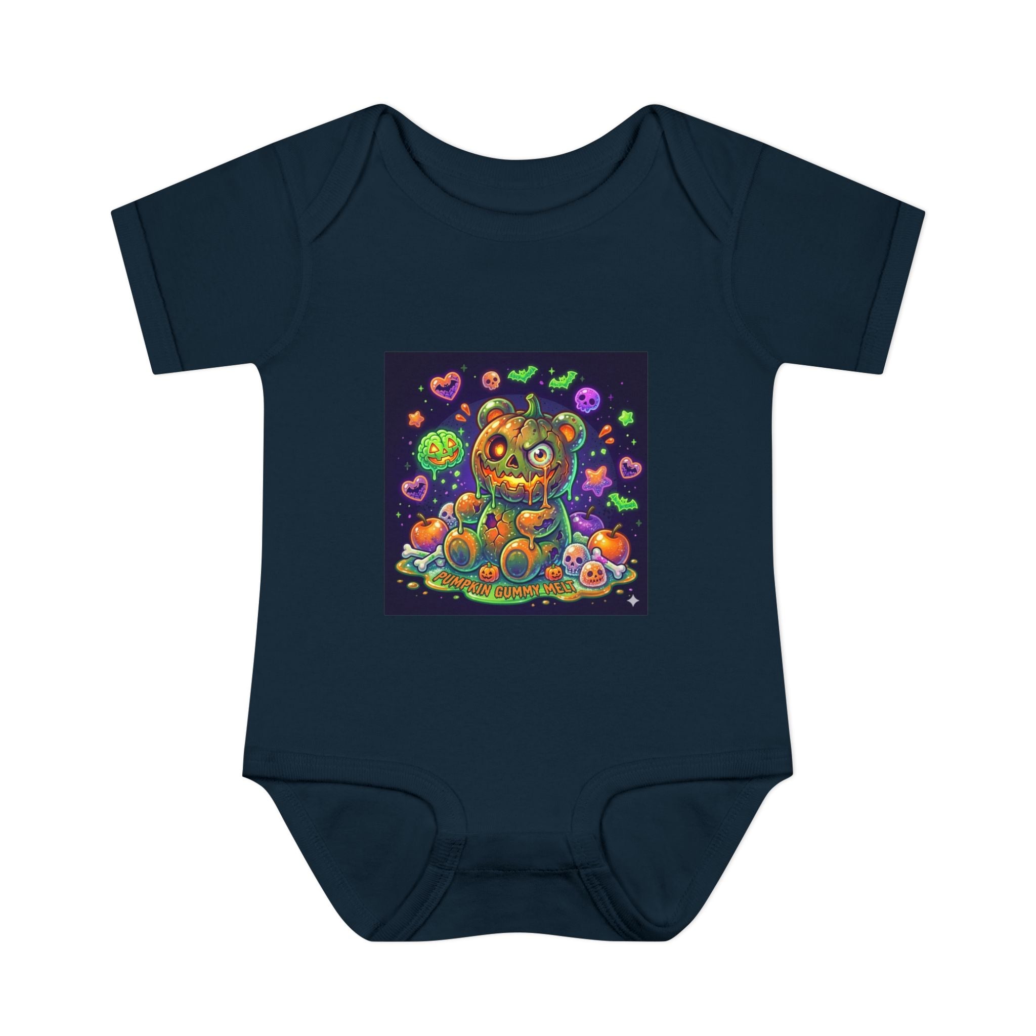 Halloween Pumpkin Head Gooey Gummy Bear - Infant Onesie