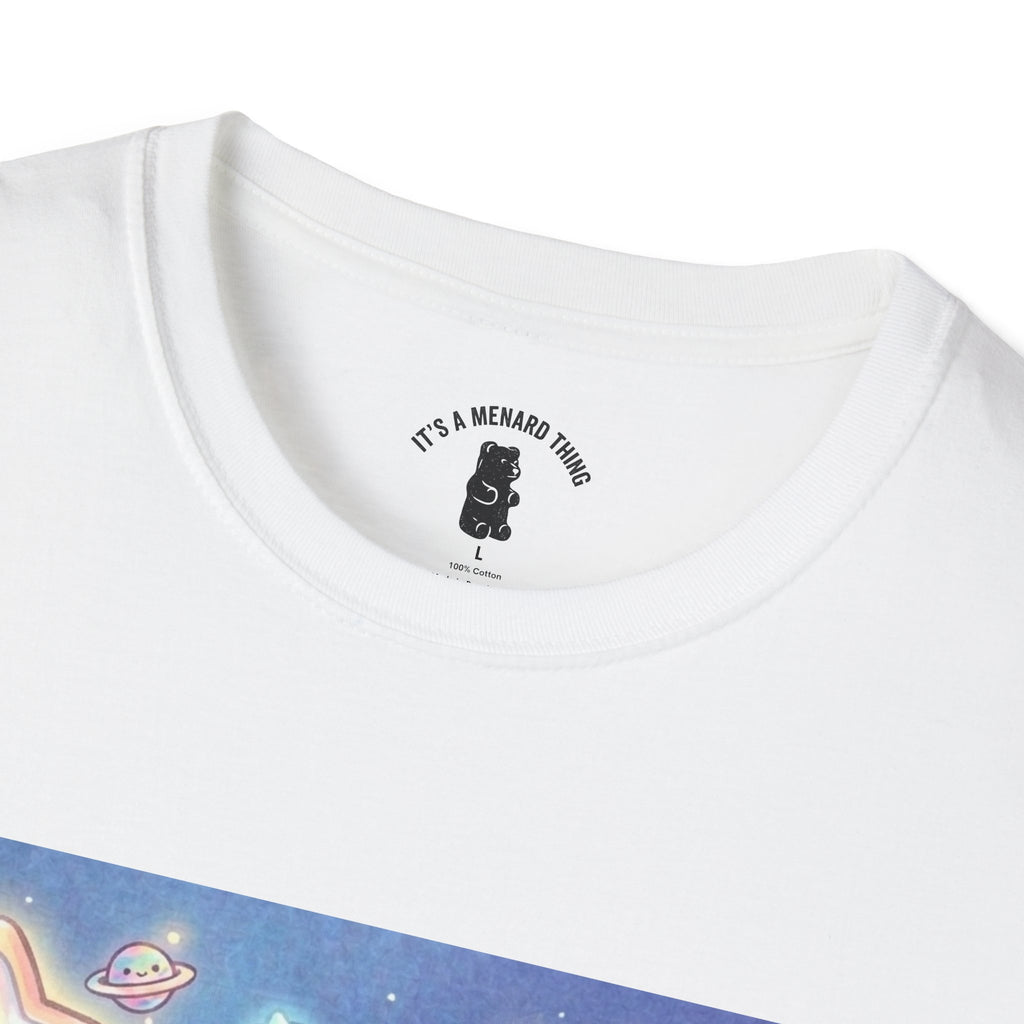 Look Upon Saturn, Purple Crystal Gooey Gummy Bear — Kawaii Graphic T-Shirt