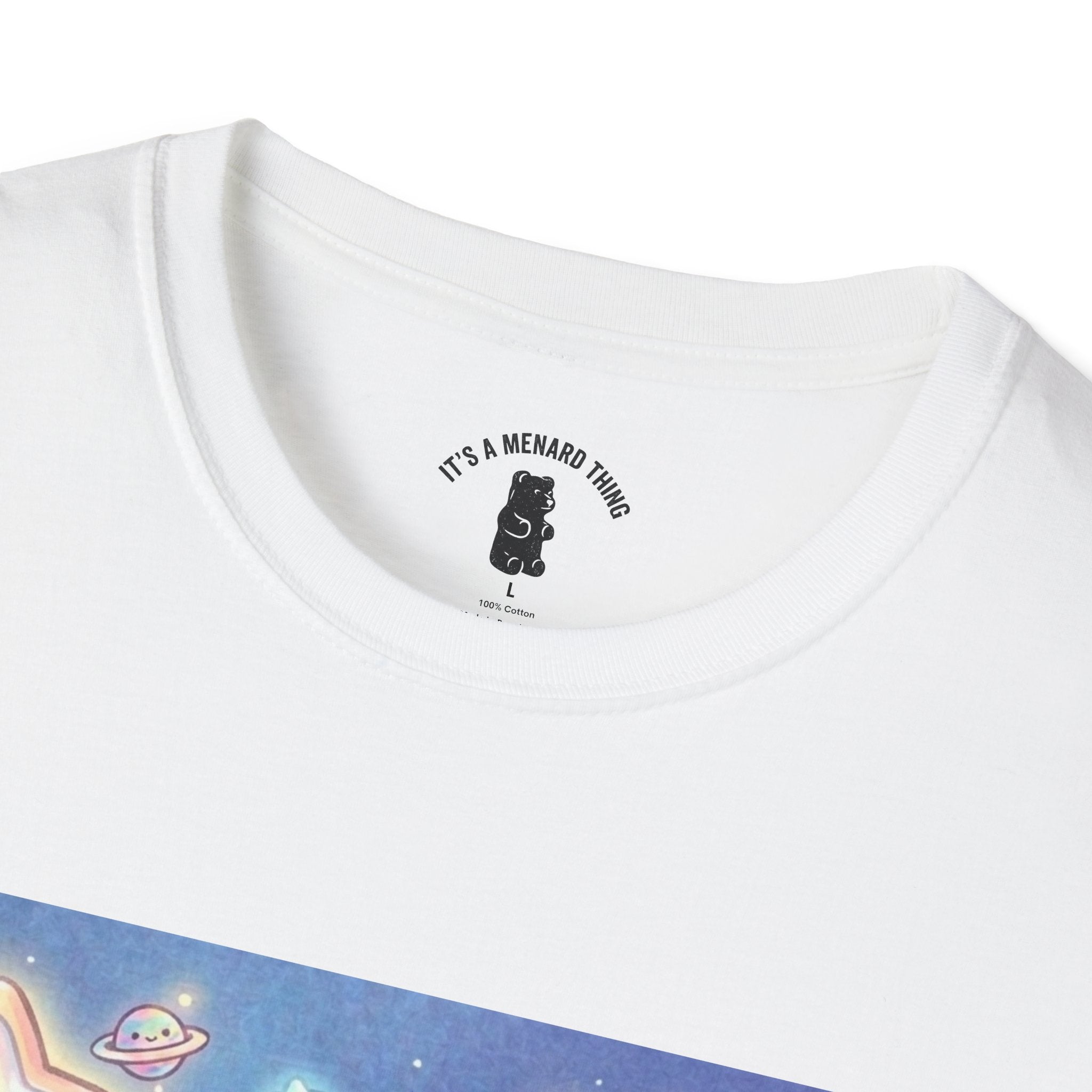 Look Upon Saturn, Purple Crystal Gooey Gummy Bear — Kawaii Graphic T-Shirt
