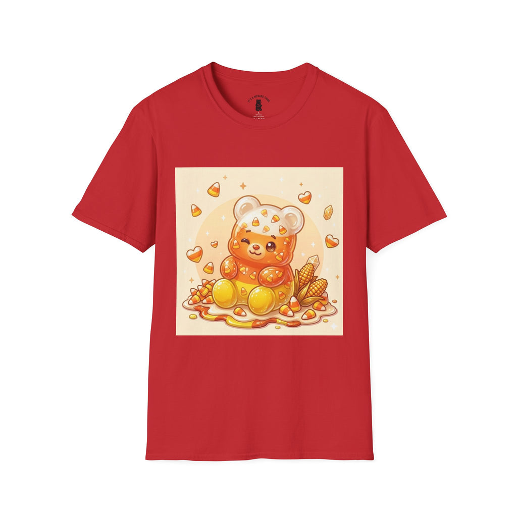 Cute Candy Corn Gooey Gummy Bear — Kawaii Graphic T-Shirt
