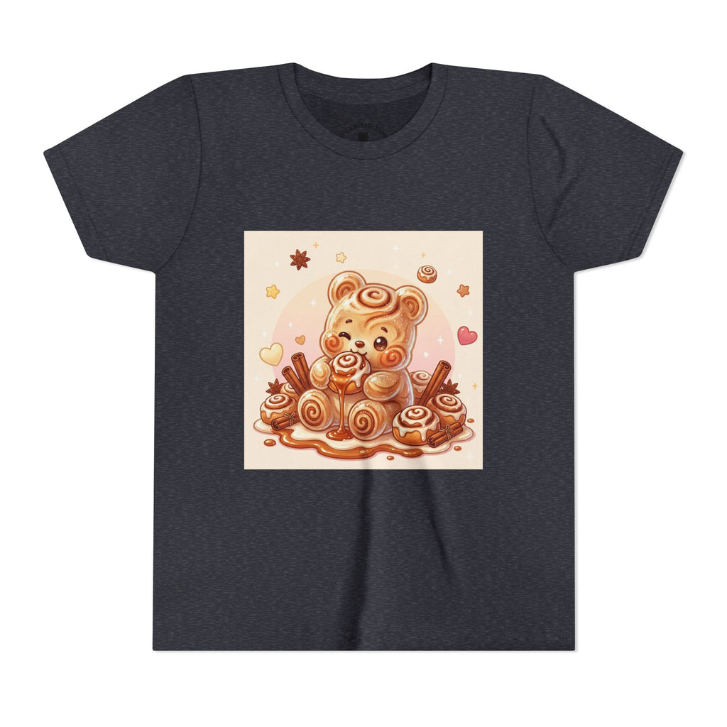 Cinnamon Swirl & Frosting Gooey Gummy Bear Graphic Youth T‑Shirt