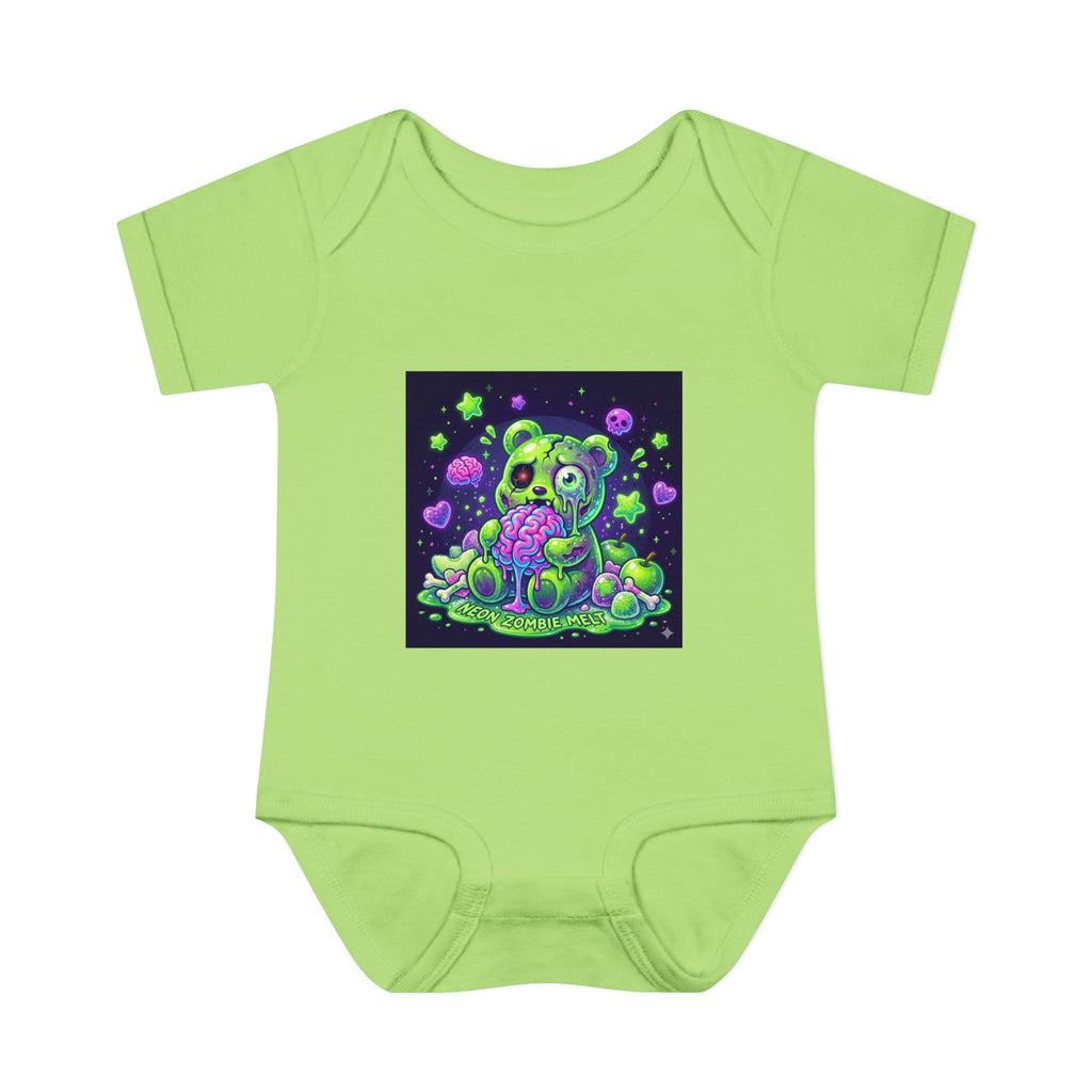 Baby Bodysuit — Neon Zombie Halloween Gooey Gummy Bear