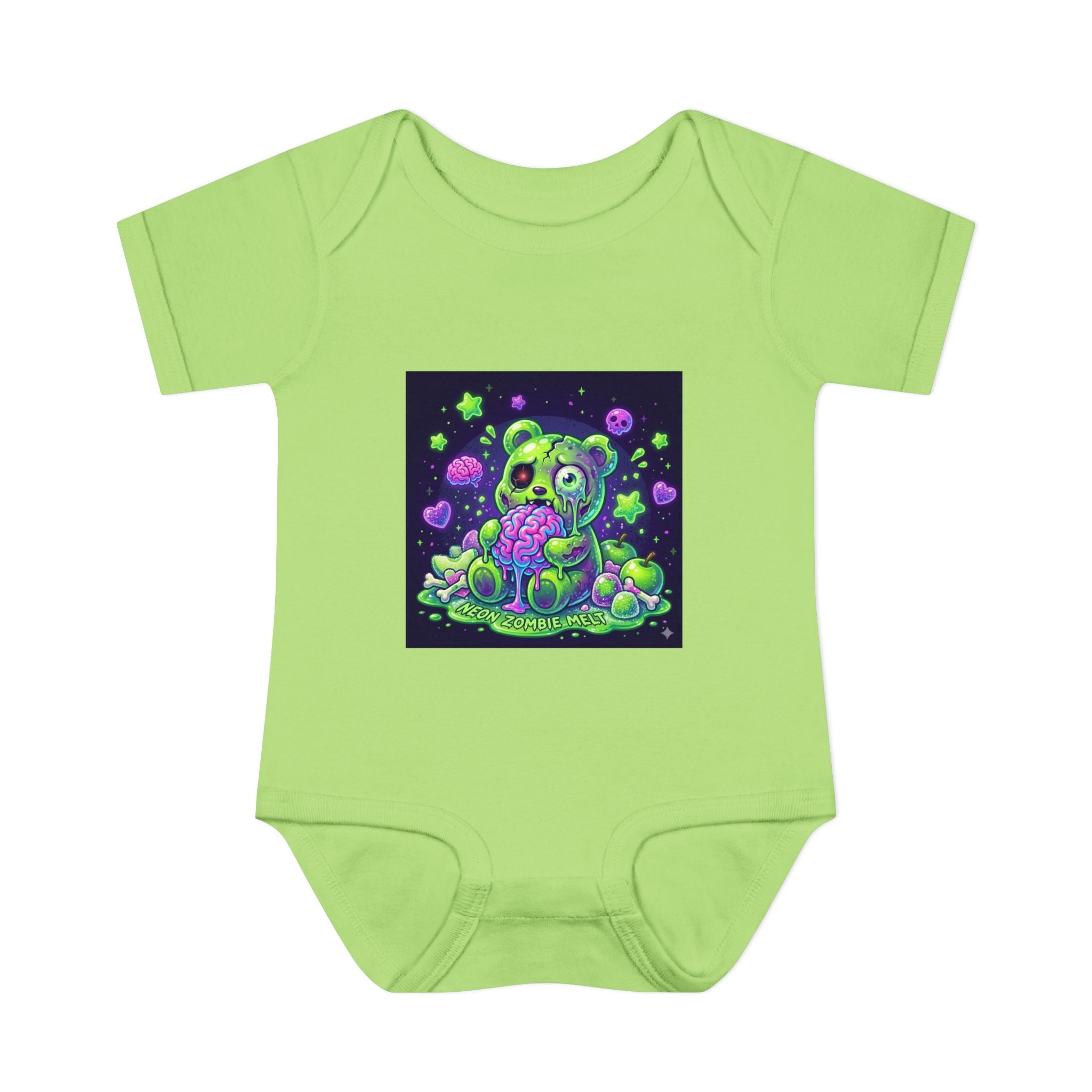 Baby Bodysuit — Neon Zombie Halloween Gooey Gummy Bear