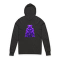 Lifting up the Kettlebell, Violet Oozy Buff Bear Gym Special- Adult Work Out Sweatshirt