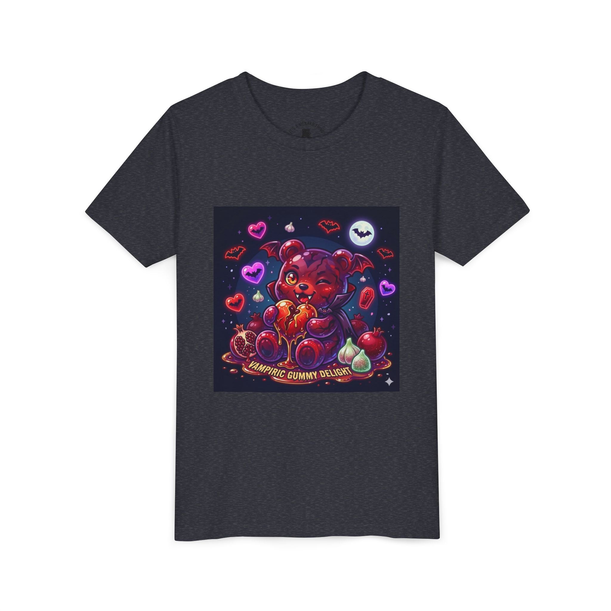 Halloween Vampire Gooey Gummy Bear - Cute Goth Heart Graphic Shirt