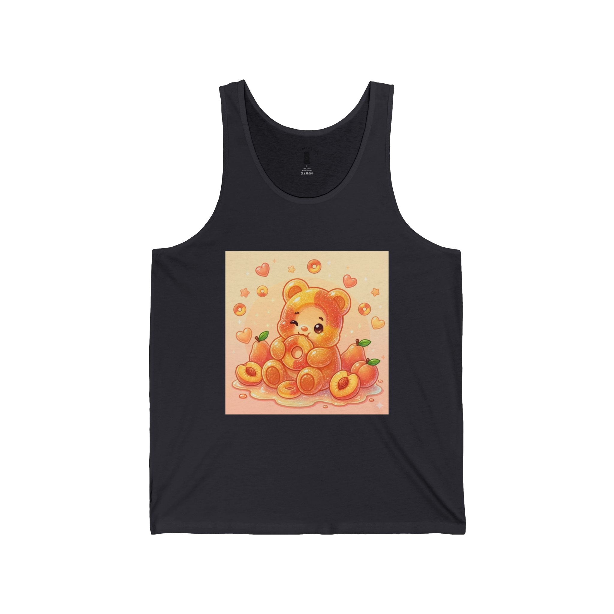 Sour Peach Ring Gooey Gummy Bear Friend — Kawaii Graphic Tank Top
