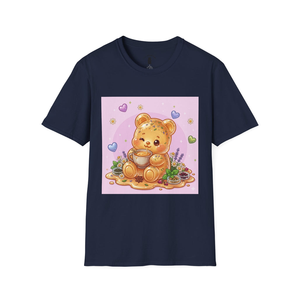 Cute Honey Herbal Tea Gooey Gummy Bear — Kawaii Graphic T-Shirt